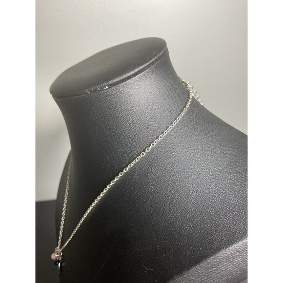 Silver Charm Necklace With "r" initial Pendant - Picture 3 of 4